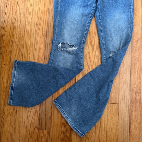 Anthropologie Pilcro The Icon Flare Denim Jeans Women's 29 - Picture 2 of 9